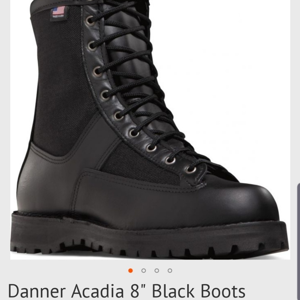 Danner Arcadia 8" Black Work Boots.